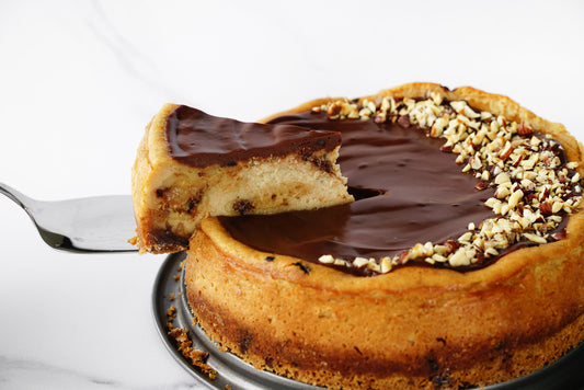 Hazelnut Chocolate Cookie Dough Baked Cheesecake