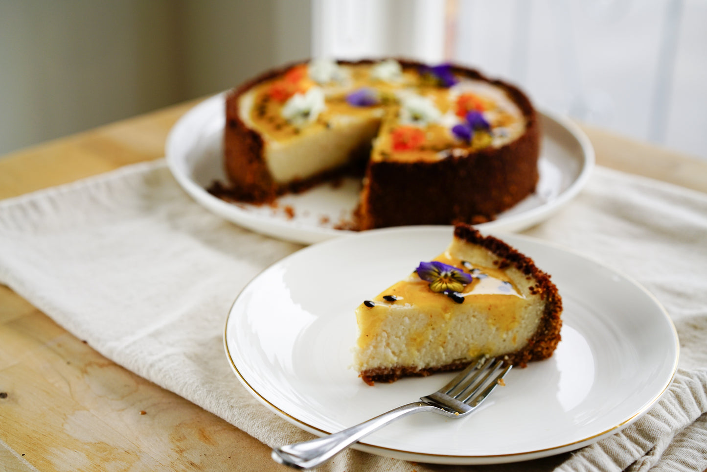 Coconut Passion Baked Cheesecake