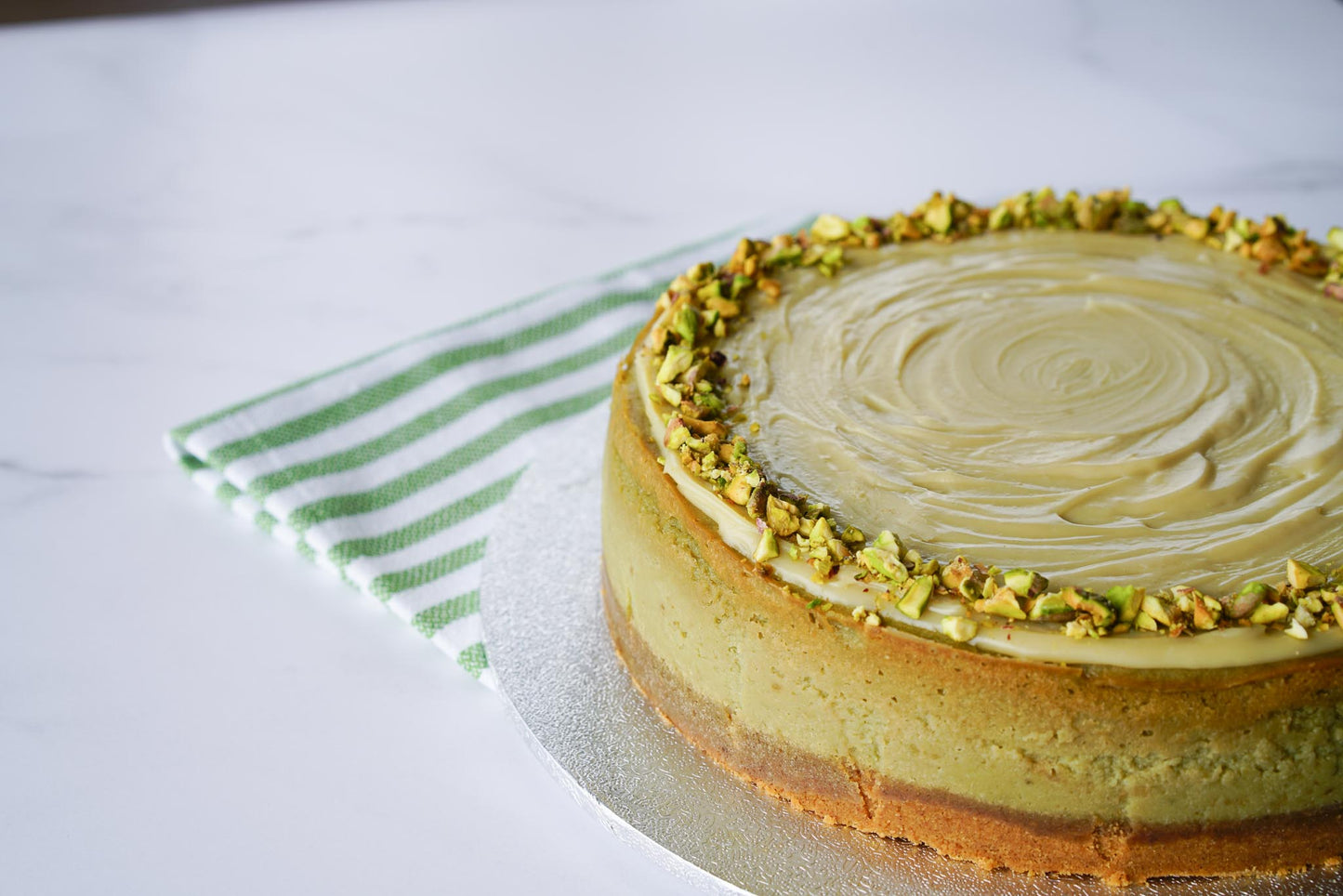Matcha White Chocolate Baked Cheesecake
