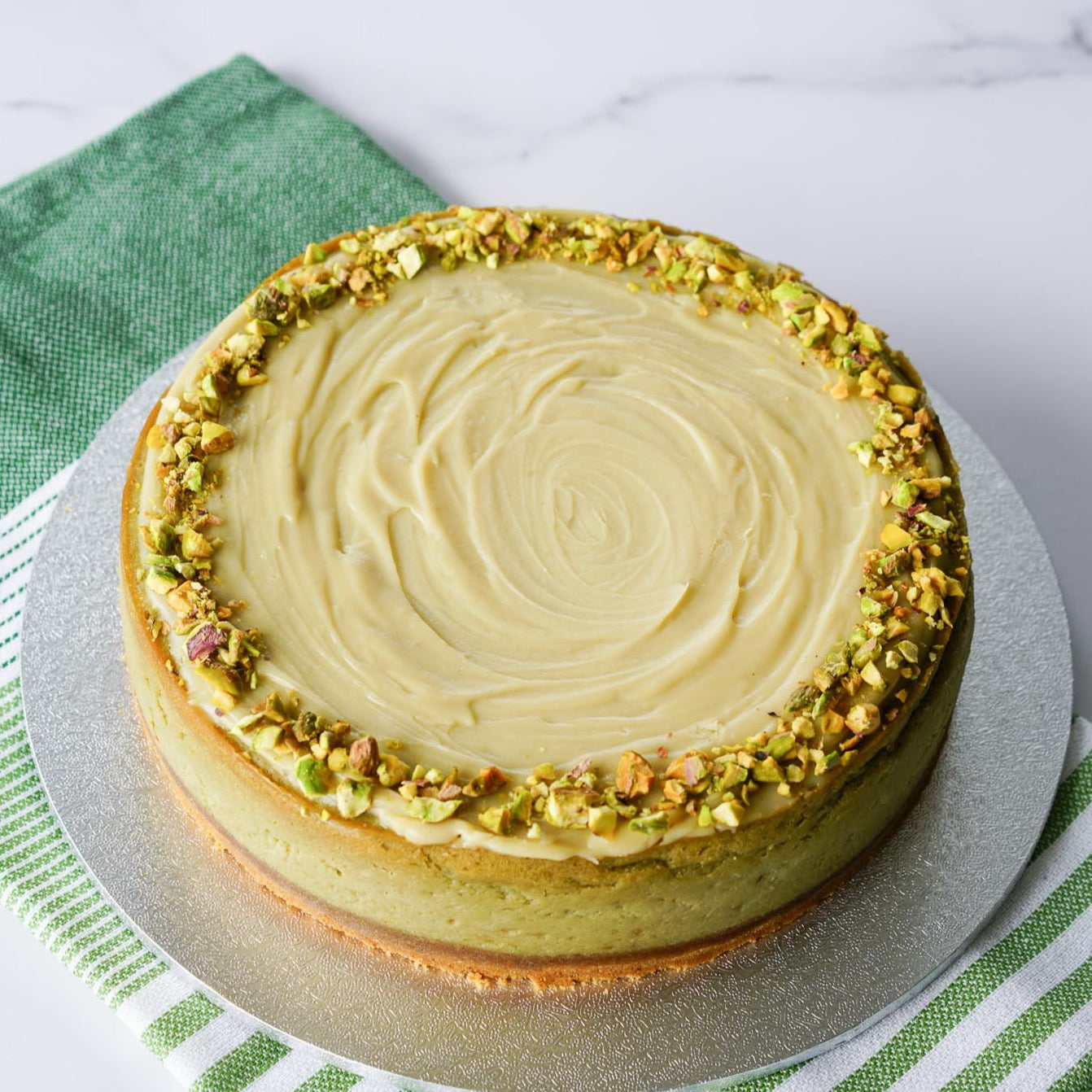Matcha White Chocolate Baked Cheesecake