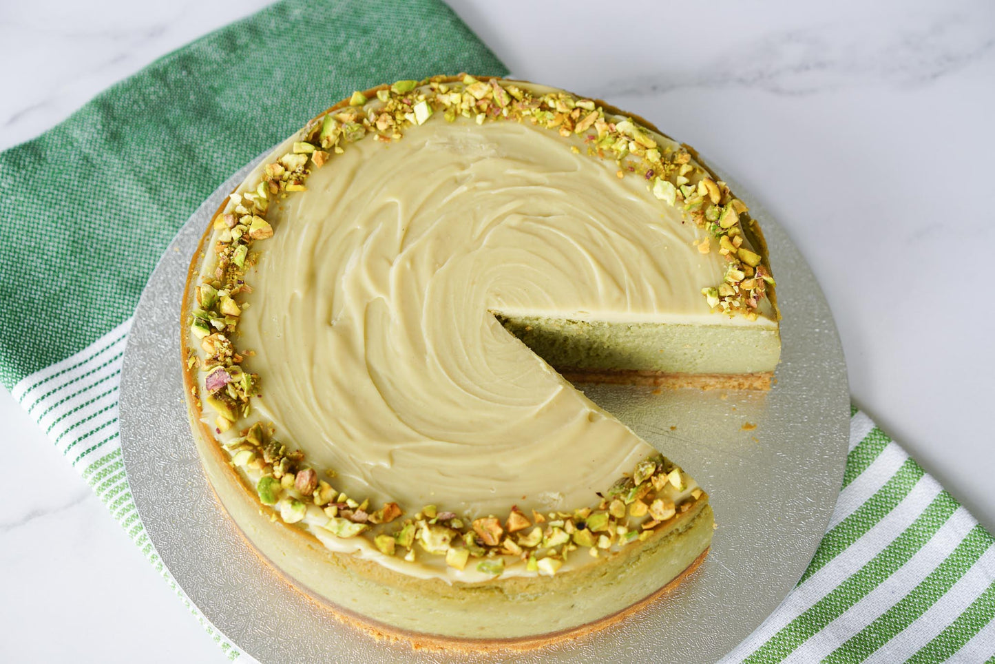 Matcha White Chocolate Baked Cheesecake