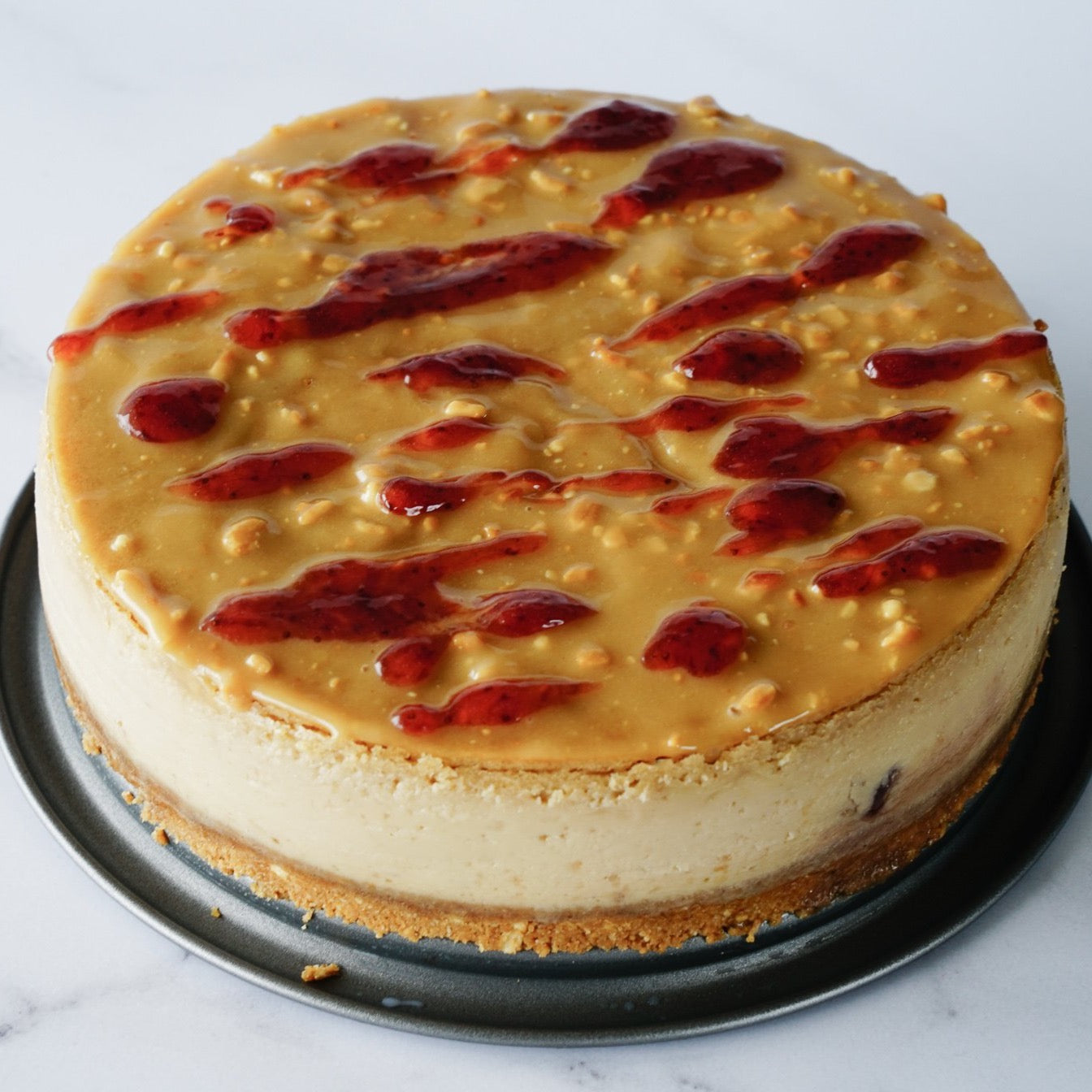 PB&J Baked Cheesecake