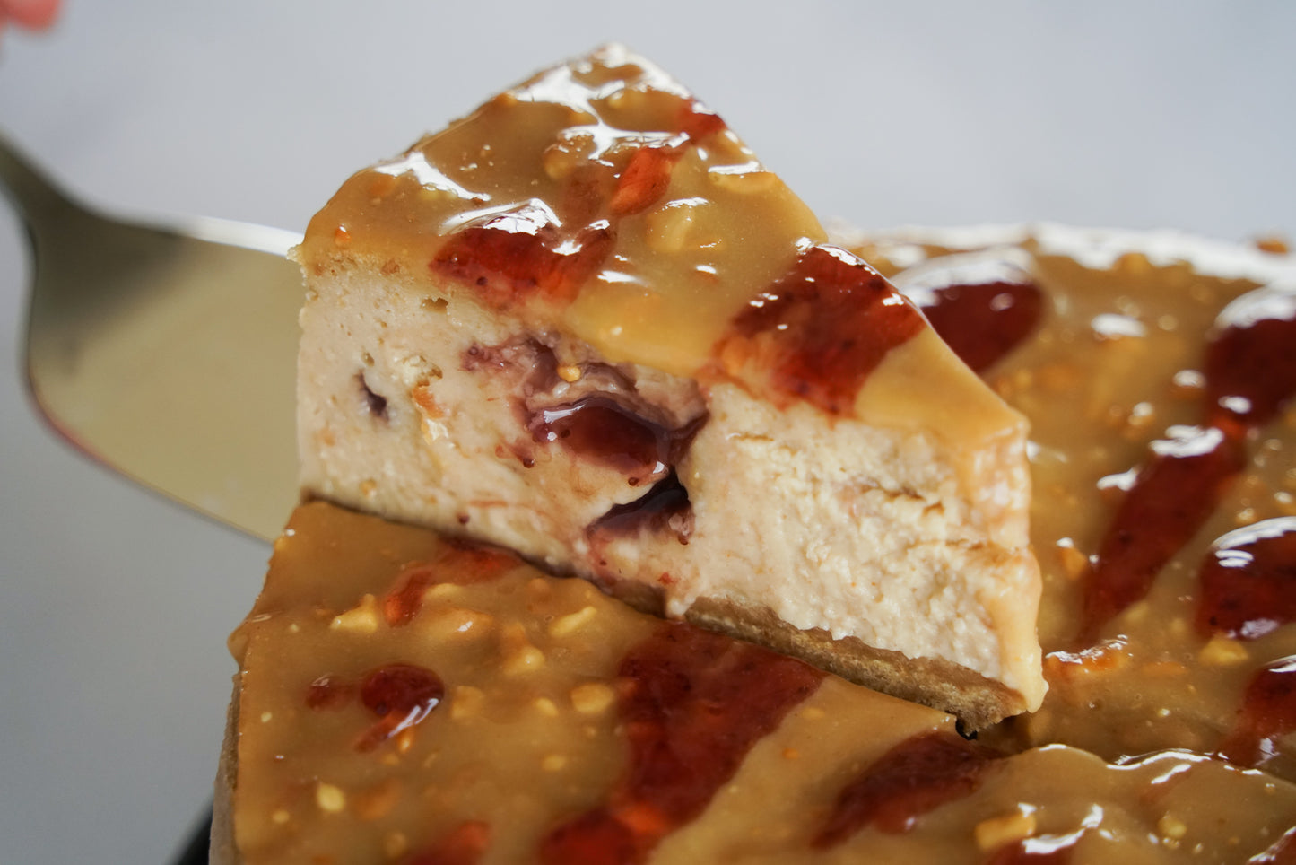 PB&J Baked Cheesecake