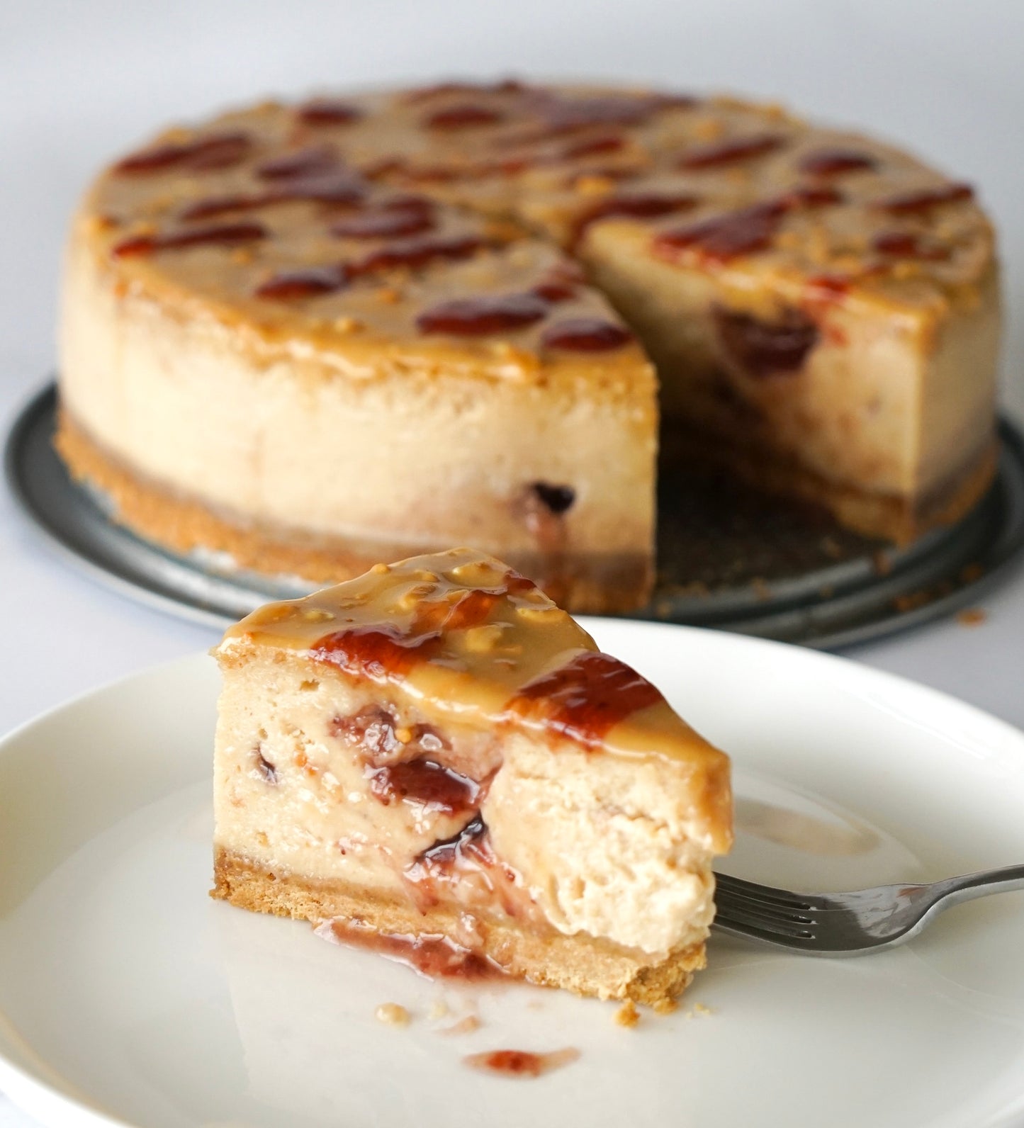 PB&J Baked Cheesecake