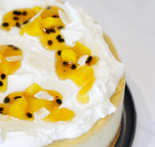 Tropical Mango Baked Cheesecake