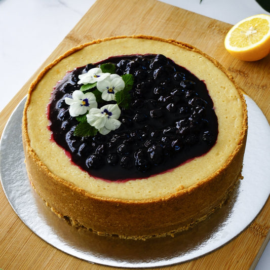 Lemon & Berries Baked Cheesecake